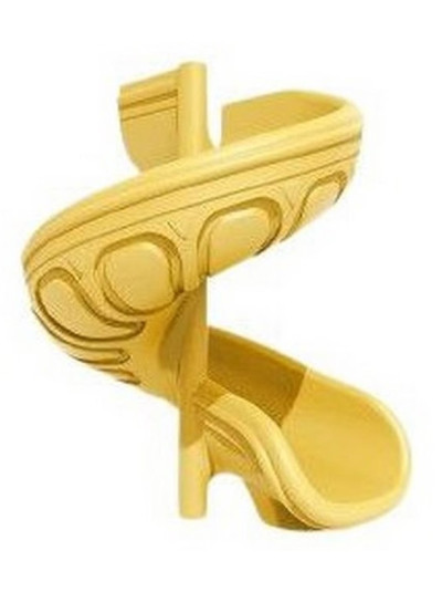 Гвинтова гірка, з литого пластика Н-150 см, жовта